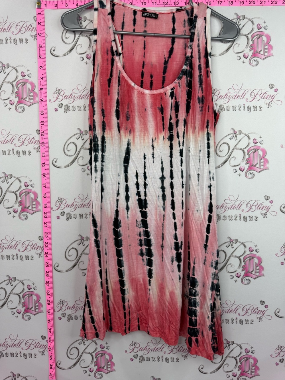 Ingear dress ombré tie dyed Pink, Black & White Tie-Dye Tank Dress